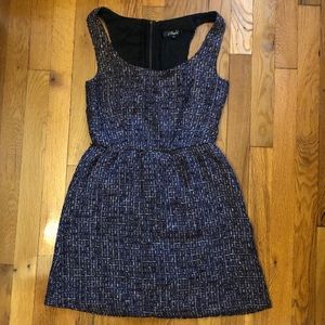 J Cooper Racerback Tweed Mini Dress